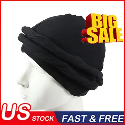 Halo Turban Durag Men Satin Silk Lined Elastic Turban Head Wrap Head Scarf USA • $4.95
