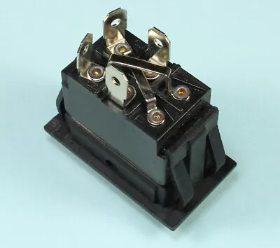 MOMENTARY Black Rocker Switch For Polarity Reversing DC Motor (ON) OFF (ON) • $13.25