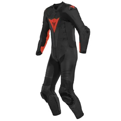 $1528.99 • Buy Dainese Laguna Seca 5 1pc Leather Motorcycle Motorbike Race Suit Black Fluo Red