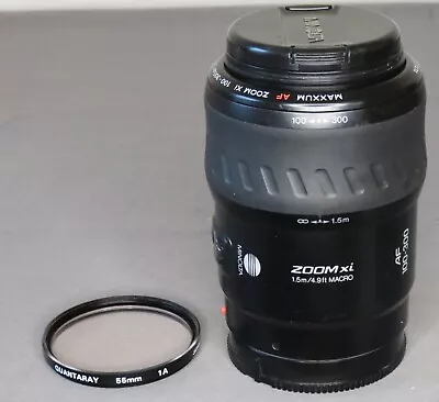 Minolta Zoom XI Lens 1.5m/4.9 Ft Macro W/Quantaray 55m 1A Filter • $24.99