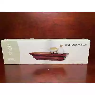 NIB Home Brand Shelf For Display Ledge Mahogany Finish 18  L X 5  W X 2 7/8  H • $15