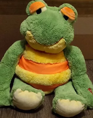 Frog MUSHABELLY CHATTER FLOPPY Plush Jay At Play Toys 2006 Rumer Yellow Orange • $19.99