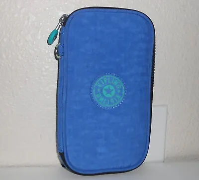 Kipling Blue Makeup Brush / Pencil Holder Case Zip Bag • $24.99