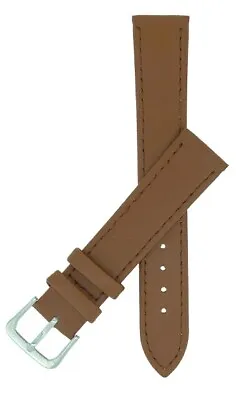 Tan Brown TA Calf Grain Leather Watch Strap With FREE Fitting Pins 10mm To 22mm • £4.25