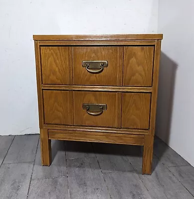 Vintage Mid Century Modern 2-Drawer Nightstand End Table A52 • $162