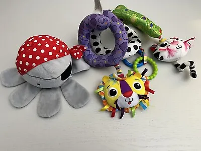 New Baby Sensory Bundle Tomy Lamaze Buggy/Cot Toy M&S Plush Octopus Soother Toy • £6.49