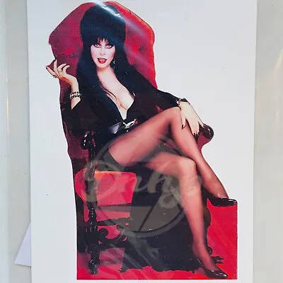 Elvira Mistress Of The Dark Leggy Red Chair Standee 5x9 Cardboard 2016 USA • $16.99