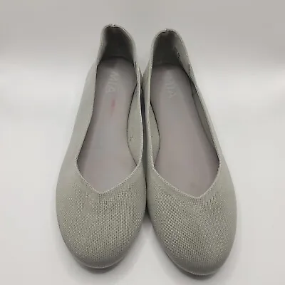 Mia Girl Allie Ballet Flats Size 8M Grey Fly Knit Upper With A Rubber Sole • $19.99