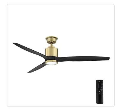 Home Decorators Triplex 60 In. LED Brushed Bronze Ceiling Fan With Light READ • $80