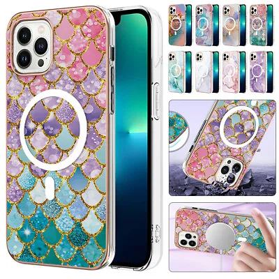 Girls Phone Case For IPhone 14 13 12 11 Pro Max SE3 Magsafe Magnet Marble Cover • $14.46