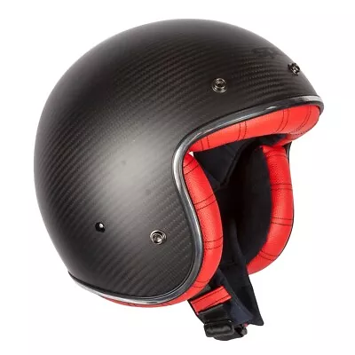 Xl 62 Spada Dark Star Carbon Open Face Retro Motorcycle Crash Helmet • $192.85