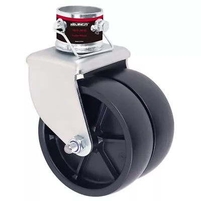 6  Trailer Tongue Jack Double Caster Wheel 2000lbs Capacity With Lock Pin Silver • $26.91