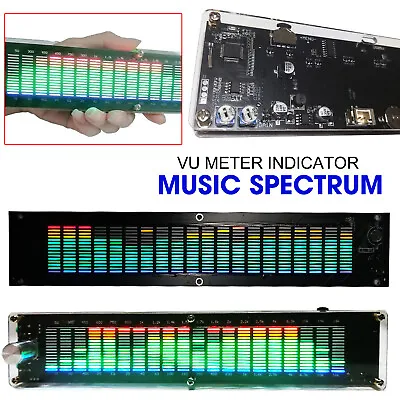 20 Segment LED Level Display Stereo VU Meter Indicator Music Spectrum Analyzer • $45.07