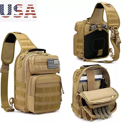 Tactical Gun Sling Bag Military Rover Assault Range Bag Molle Pack Without Flag • $0.99