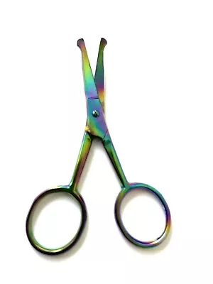 New Titanium Cvd 3.5  Safety Nose Mustache Facial Hair Scissors For Trimming • $8.15