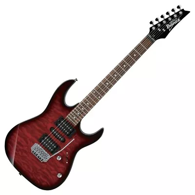 Ibanez Gio Rx70qa Trb Electric Guitar - Transparent Red Burst (grx70qatrb) • $379