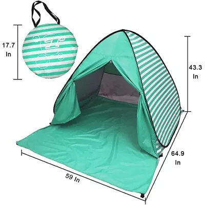 New Beach Garden Tent Shade UPF 50+ Sun Shelter Canopy Adults Baby Camping • £22.49