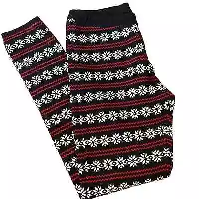 Snowflakes Cozy leggings- size S • $19