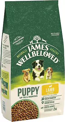 £9.99 • Buy James Wellbeloved Complete Dry Puppy Food Lamb And Rice, 2 Kg