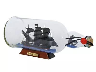 Black Pearl Model Ship In A Glass Bottle 11  • $67.38