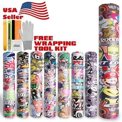 【Sticker Bomb】 Vinyl Wrap Decal Film Graffiti Cartoon Anime JDM USDM Sheet DIY • $8.53