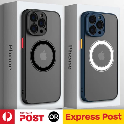 $8.99 • Buy Shockproof Armor Magnetic Matte Case Cover For IPhone 14 13 12 11 Pro Max Xs XR