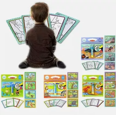 £5.99 • Buy Reusable Magic Water Drawing Book For Kid With Magic Pen Best Xmas Present Toy