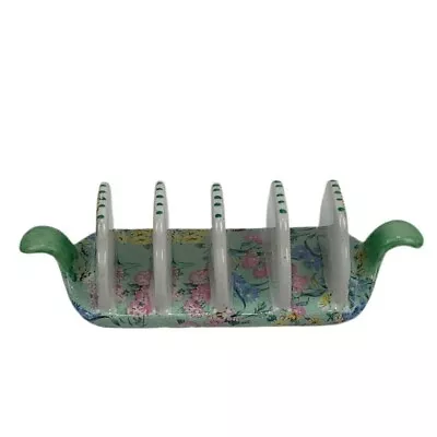 £113.72 • Buy Vintage Shelley England Melody Toast Rack Caddy Cottagecore Chintz Farmhouse 