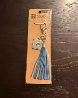 Sale! NFL Miami Dolphin Charm & Tassel Purse Bookbag Keychain WH • $15.99