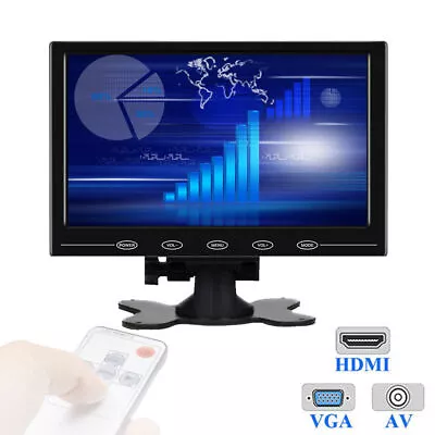 7  9  10  LCD Monitor HD Display Screen With HDMI/AV/VGA Input Built-in Speaker • $81.49