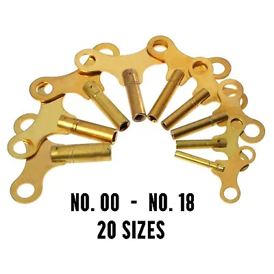 New Brass Quality Winding Clock Key Mantle & Bracket Clock 20 Sizes Available • £4.65