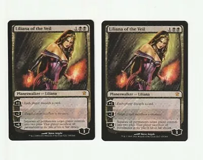 Liliana Of The Veil MTG Magic The Gathering Innistrad Set Of 2 • $42.99