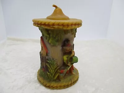 Vintage German Gunter Kerzen Hand Carved/Painted Garden/Cottage Candle • $20.99