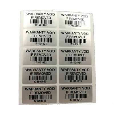 $9 • Buy VOID IF REMOVED WARRANTY Tamper Proof Security Stickers Labels Serial Number~200