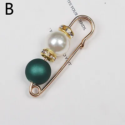 £1.91 • Buy Fashion Crystal Pearl Clothes Pins Brooch Women Pants Buckle Safety Pin Jewelry