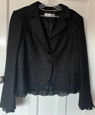 Gorgeous Edina Ronay London Black And Silver Jacket/blazer - Size 18 - Vgc • £12.75