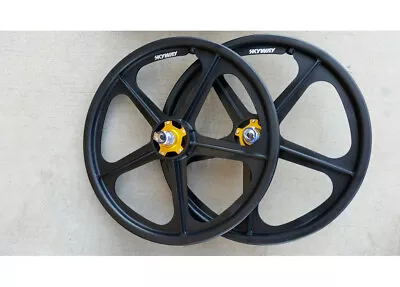 SKYWAY Tuff II Rivet Wheel Sets - Collector's Edition Black/Gold Flange • $699