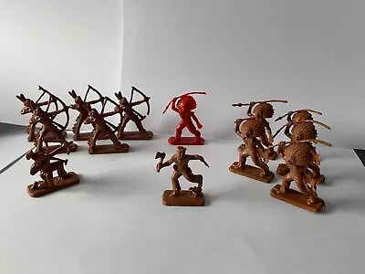 13 X Vintage Plastic Wild West Figures Native American Indians • £4.99