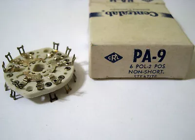 Centralab ® PA-9 6 Pole 2 Position Non-Short Steatite Rotary Switch Section New • $5.65