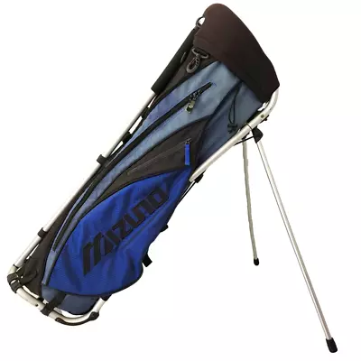 Mizuno Golf Stand Bag 4 Way Metal Frame Blue / Black (Missing Shoulder Strap) • $80.67