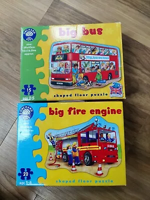 £8 • Buy Orchard Toys Jigsaw Puzzle Bundle X 2, Bus And Fire Engine, 15-20 Pieces