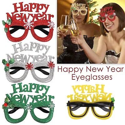 £5.29 • Buy 3pcs New Year's Eve 2023 Glasses Party Selfie Happy New Year Eyeglasses Decor