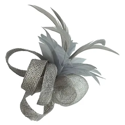 £10.95 • Buy Small Fascinator Feather Flower Hair Clip Pin Party Wedding Royal Ascot Prom