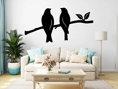 Birds Wall Sticker Tree Branch Love Decal Living Room Window Bedroom Vinyl • £4.19