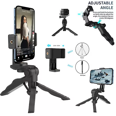 Portable Cell Phone Tripod Stand Stabilizer Universal Clip For Video Recording • $9.99