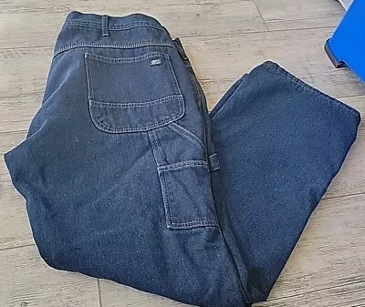Key Jeans Mens 40x 32 Blue Denim Pants Striaght Leg Fleece Lined Carpenter Work • $15
