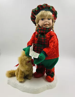 Vtg Santas Best Carol Girl Doll Puppy Dog Animated Motionette 1997 Untested • $49.95