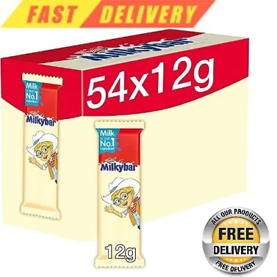 Milkybar White Chocolate Kid Bars 54 X 12 G Uk* • £25.89
