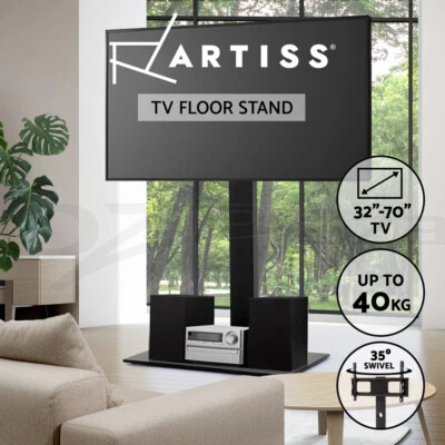 $83.96 • Buy Artiss Floor TV Stand Swivel Mount Bracket Shelf 32 To 70 Inch Height Adjustable