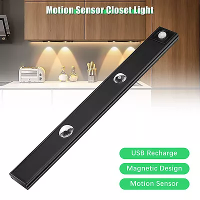 Upgrade LED Under Cabinet Light Wireless Motion Sensor Counter Lamp Rechargeable • $10.95